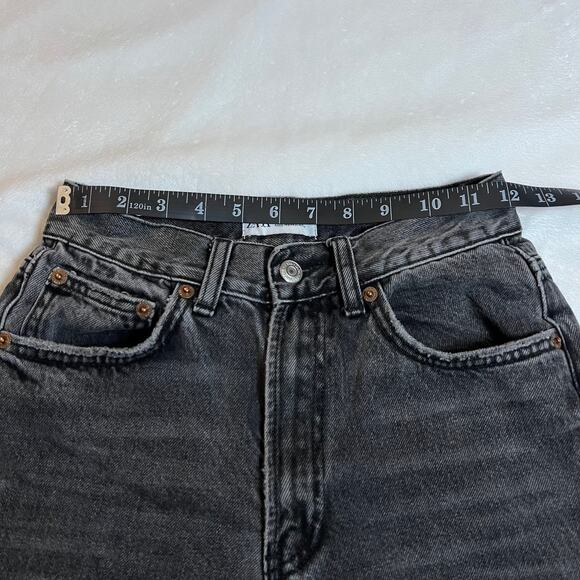 Zara Mid Rise Straight Leg Jeans Size 2 Casual Y2K Cotton Grunge 90s 2000s - Picture 8 of 11